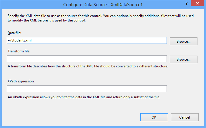 Configure Data Source dialog box
